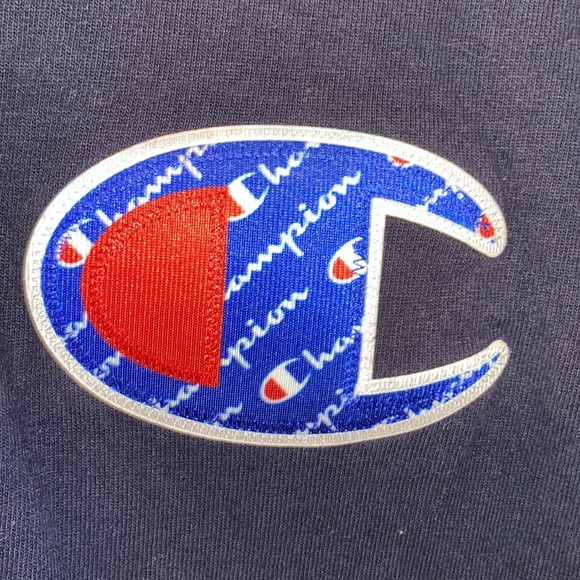 Navy blue Champion 100% cotton t-shirt #vintage - Picture 3 of 5